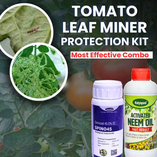 Leaf miner protection kit (SPINO 45 (100ml x 1)),Neem OIL (400ML X 1))