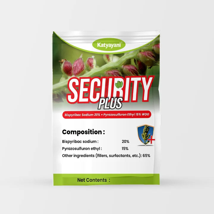 Katyayani Security Plus | BISPYRIBAC SODIUM 20% + PYRAZOSULFURON ETHYL 15% WDG | Herbicide