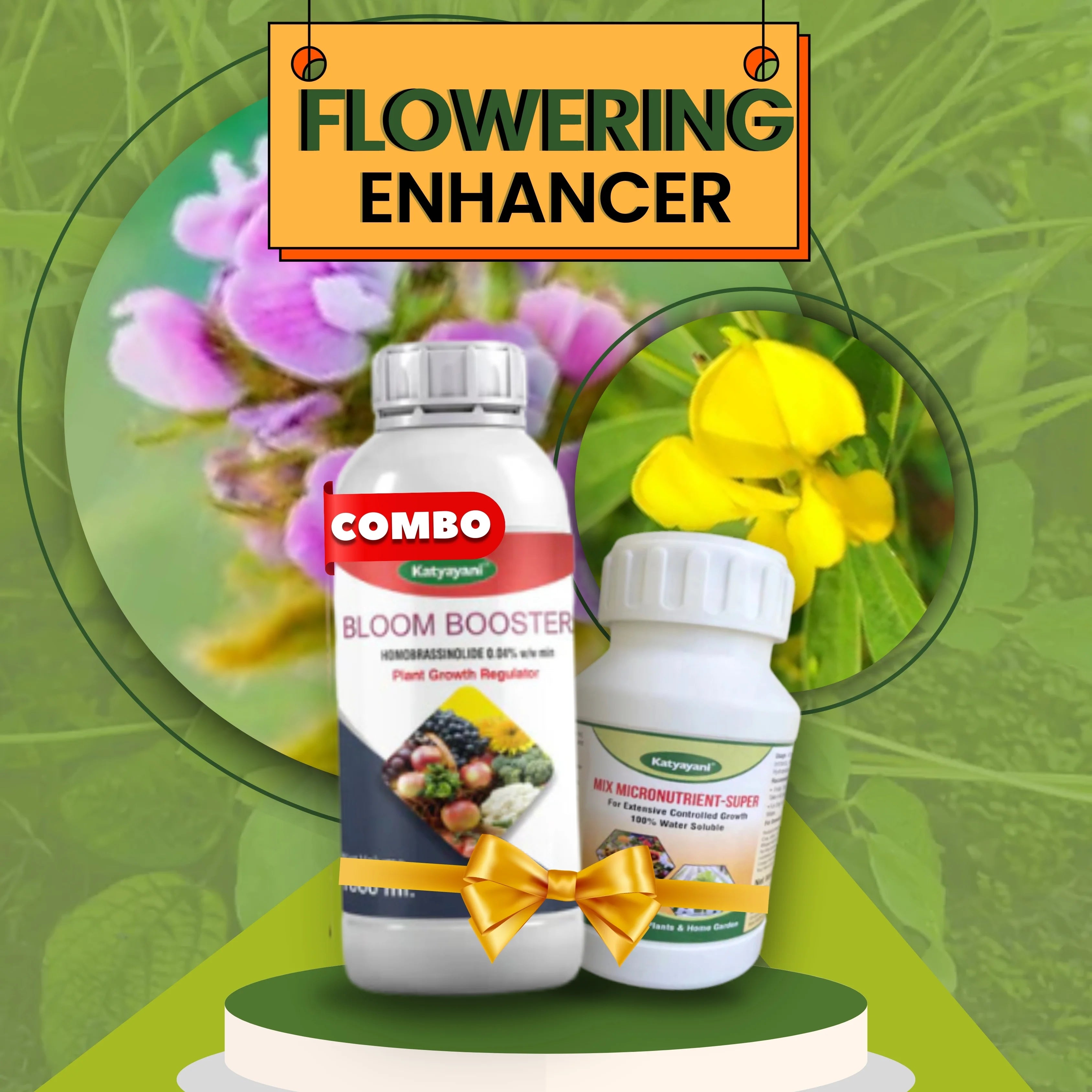 Katyayani Flowering Enhancer Combo | Bloom Booster PGR (100 ML) and Mix Micronutrient Fertilizer (100 GM)